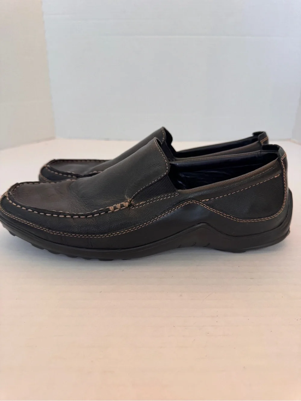 Cole Haan Men's Tucker Venetian Black Slip-On Driving Loafers Tan Size 9M
